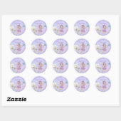 Girly Whimsical Paarse Dragonfly Dank je Ronde Sticker (Vel)