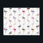 Girly Whimsical Retro Floral Flamingo's Patroon Briefkaart<br><div class="desc">Girly grillige retro bloementropische flamingo's patroon. Een en retro girly floral patroonontwerp met grillige en schattige exotische flamingo's, met roze, blauw, rood, geel, blauwgroen blauw, zwart, paars, grijs, wit, turquoise blauw, marineblauwe pastelkleuren, veel verschillende bloemige kleurrijke retro-ontwerpen met rozen, lelies, tulpen, zonnebloemen, lotus en andere mooie preppy en elegante romantische...</div>
