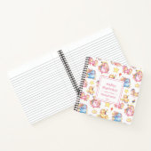 Girly Whimsical Unicorns Monogrammed Scheduler | Notitieboek (Binnen)