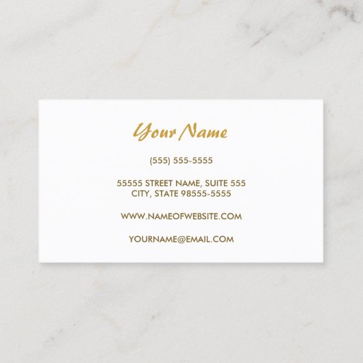 Girly White en Gold Polka Dots Washi Tape Design Visitekaartje (Achterkant)