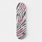 Girly White en Roze XOXO Valentijn Skateboard (Voorkant)