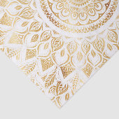 Girly White Gold Mandala Floral Tissuepapier (Detail)