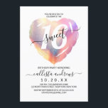 Girly White iriserende Folie Hartballon Sweet 16 Kaart<br><div class="desc">Deze meisjesachtige, moderne en schattige zoete zestien verjaardagsfeestuitnodiging is perfect voor het trendy en stijlvolle meisje. Het beschikt over een faux geprinte perzik, roze, paarse en blauw iriserende holografische folie hartballon met een grote "16" bovenop een eenvoudige witte achtergrond. Het is een elegant, cool, en chique leuk ontwerp! ***BELANGRIJKE ONTWERPOPMERKING:...</div>