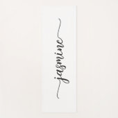 Girly White Persoonlijk Monogram Naam Schrift Yogamat (Voorkant)