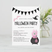 Girly Wicked Halloween Uitnodiging (Staand voorkant)