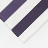 Girly Wide Striped Pattern and Name in Soft Violet Fleece Deken (Hoek)