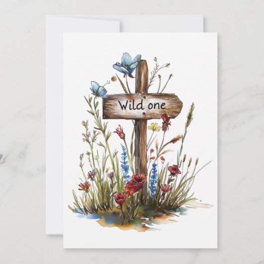 Girly Wild Een Verjaardag Kaart (Voorkant)