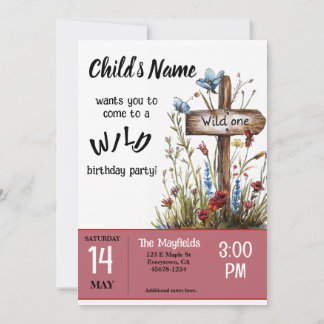 Girly Wild Een Verjaardag Kaart