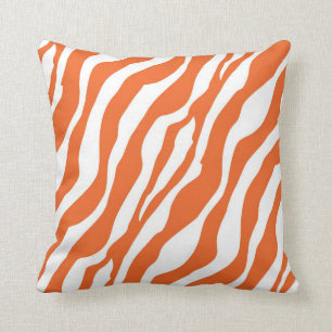Girly Wild Oranje Zebra Print Kussen