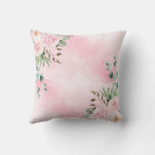 Girly Wild Safari Oerwoud Animals Pink Flowers Kussen (Achterkant)