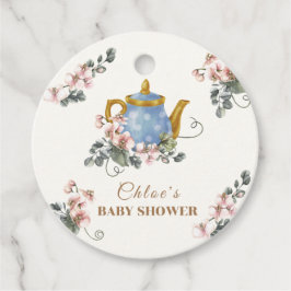  Girly Wildflower Tea Baby shower Bedankjes Labels