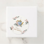  Girly Wildflower Tea Baby shower Bedankjes Labels (In situ)