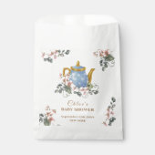 Girly Wildflower Tea Baby shower Bedankzakje (Voorkant)
