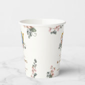  Girly Wildflower Tea Baby shower Papieren Bekers (Links)