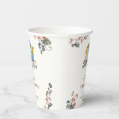  Girly Wildflower Tea Baby shower Papieren Bekers (Rechts)