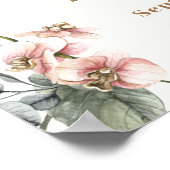  Girly Wildflower Tea Baby shower Welkom Poster (Hoek)