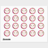 Girly Wimpers Roze Glam Goud Sparkle Leopard Ronde Sticker (Vel)