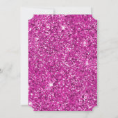 Girly Wit Roze Glitter Strepen Kaart (Achterkant)