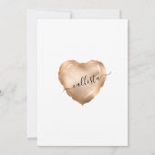 Girly Wit Roze Gouden Folie Hart Ballon Zoet 16 Kaart (Achterkant)