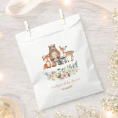 Girly Woodland Bos Dieren / Blush Roze Bloemen Bedankzakje (Geknipt)