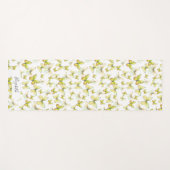 Girly Yellow Pastel Butterflies Aangepaste naam Yogamat (Voorkant (horizontaal))