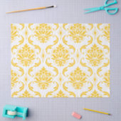 Girly Yellow White  Damask Pattern Tissuepapier (Craft)