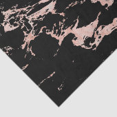 Girly Zwart Marmeren Roos Gouden Folie Tissuepapier (Detail)