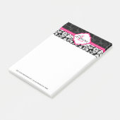 Girly zwart-wit damast post-it® notes (Schuin)