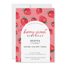 GirlyBerry Sweet Birthday Spring Summer Invitation