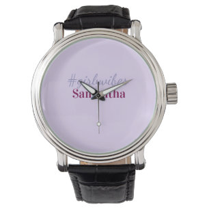 Girlyvibes hashtag licht paars roze vrouwelijke vi horloge