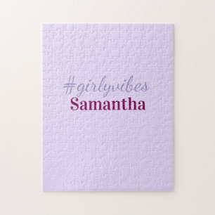 Girlyvibes hashtag licht paars roze vrouwelijke vi legpuzzel