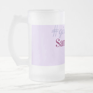 Girlyvibes hashtag licht paars roze vrouwelijke vi matglas bierpul