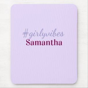 Girlyvibes hashtag licht paars roze vrouwelijke vi muismat