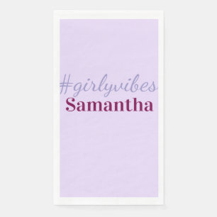 Girlyvibes hashtag licht paars roze vrouwelijke vi servet