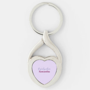 Girlyvibes hashtag licht paars roze vrouwelijke vi sleutelhanger