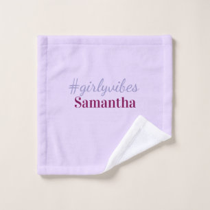 Girlyvibes hashtag licht paars roze vrouwelijke vi washandje