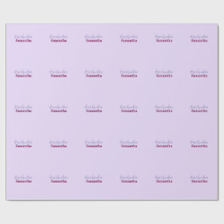 Girlyvibes hashtag light purple pink female vibes cadeaupapier