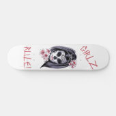 GIRLZ RULE Sugar Skull Day of the Dead Persoonlijk Skateboard (Horizontaal)