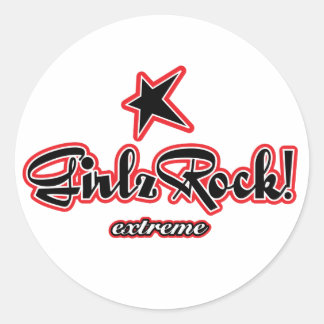 GirlzRock! Extreme Logo Ronde Sticker