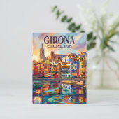 Girona Spanje Briefkaart (Staand voorkant)