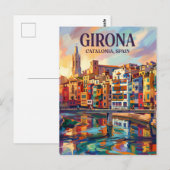 Girona Spanje Briefkaart (Voorkant / Achterkant)