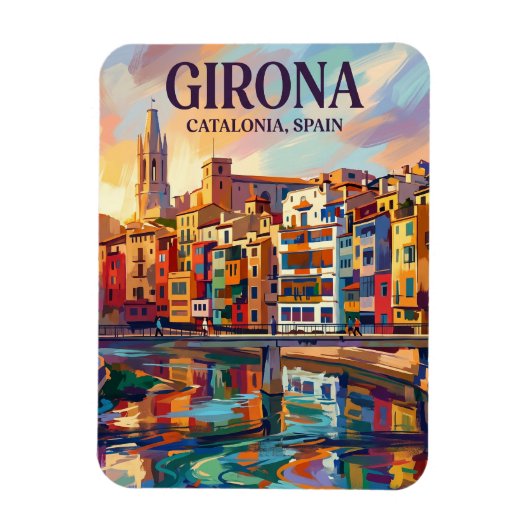 Girona Spanje Magneet (Verticaal)