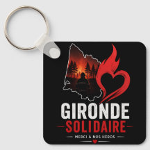 Gironde Solidair-Hulde aan de Brandweer- sleutelha
