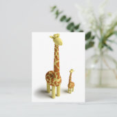 Girrafe en baby Giraffe Briefkaart (Staand voorkant)