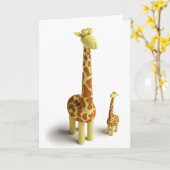 Girrafe en de Giraffe van het baby Kaart (Gele Bloem)
