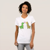 Girraffe en Dino-liefde T-shirt (Voorkant volledig)