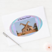 Girraffes (2) perfecte paar sticker (Envelop)
