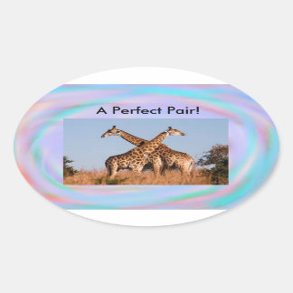 Girraffes (2) perfecte paar sticker