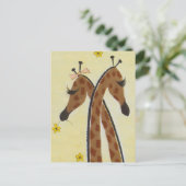 Girraffes in Love Briefkaart (Staand voorkant)