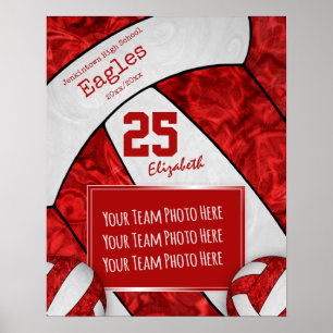girred white volleyball team foto poster